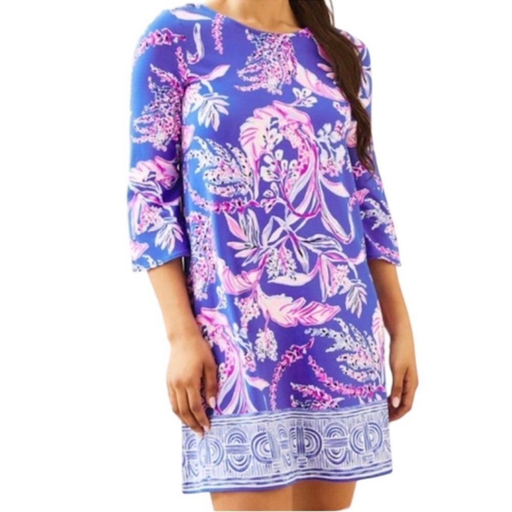 Lilly Pulitzer Ophelia dress in Iris blue wild within size large NWT